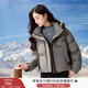 香影面包服短款羽絨服女2025冬季新款優(yōu)雅連帽百搭保暖鴨絨外套 灰色 M