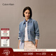 Calvin KleinJeans25春秋女士美式潮流復古ck翻卷袖口純棉潮殼牛仔夾克外套