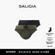 SALIGIA那達慕天絲萊賽爾綿羊毛混紡男士性感三角內褲 【勁草綠+烈馬黑】 XL