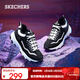 斯凱奇（Skechers）冬季女鞋復古加絨休閑老爹鞋男鞋厚底運動(dòng)鞋增高休閑鞋8730057 女款/黑色/白色/8730057-BKW 37