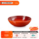 酷彩（Le Creuset）炻瓷18cm麥片碗 創(chuàng  )意沙拉水果菜盤(pán)家用多功能碗漸變色 18厘米麥片碗辣椒紅（新）