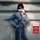 ONLY2025秋季新款復古帥氣毛絨拼接領(lǐng)口保暖牛仔外套女|12530B003 J33 復古350牛仔洗水 M
