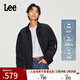 Lee舒適版男女情侶美拉德棒球羽絨服夾克外套休閑潮流LUT00900 黑色（尺碼偏大，拍小一碼） M