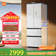 米家小米439L法式多門(mén)冰箱一級能效變頻家用超薄嵌入式零嵌京東自營(yíng)BCD-439WFMBI國家補貼