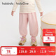 巴拉巴拉balaOne寶寶長(cháng)褲女童寬松束腳褲2025秋褲子甜美蕾絲208325108010