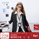 三彩2025秋季新款輕職場(chǎng)西裝外套正肩長(cháng)袖上衣單排扣通勤Z 深邃灰 L 165/88A