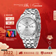 上海（SHANGHAI）男士手表 國民系列 全自動(dòng)機械男表雙日歷夜光防水名表送長(cháng)輩3009 【人氣爆款】白盤(pán)鋼帶 雙日歷新年禮物