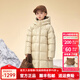 高梵黑金兒童鵝絨服5.0男童過(guò)膝長(cháng)款加厚女童羽絨服官方親子裝外套 5.0芝士米亮面 160