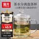 富光泡茶杯茶水分離玻璃杯辦公室喝茶杯子男士個(gè)人花茶杯水杯公道杯