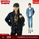 Levi's李維斯情侶同款美式經(jīng)典復古休閑時(shí)尚潮牌修身牛仔夾克外套 深藍色 L