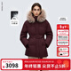 朗姿騏驥紅霍爾多巴吉鵝絨羽絨服毛領(lǐng)修通勤百搭外套25冬季新款 安可拉紅色 M