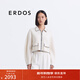 ERDOS 春夏翻領(lǐng)箱型短款時(shí)尚四平空轉開(kāi)衫女羊絨衫外套 白 M