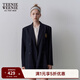 Teenie Weenie小熊西裝外套女春季休閑學(xué)院風(fēng)中長(cháng)款輕商務(wù)時(shí)尚簡(jiǎn)約西裝外套女 藏青色 S (160)