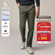 哈吉斯（HAZZYS）男裝 秋款棉彈休閑褲男商務(wù)通勤男褲簡(jiǎn)約純色直筒褲ATDZP0CCX51 淺綠色LG 32 （175/78A）
