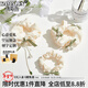 卡瑪倫（KAMALUN）鈴蘭花頭繩女高級感森系皮筋蝴蝶結大腸發(fā)圈小清新頭花頭飾送女友 鈴蘭花發(fā)圈3件套+品牌禮盒