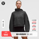 lululemon丨Scuba 女士超寬松款半拉鏈連帽衫*拉絨 LW3HTPS 雜色黑 線(xiàn)上專(zhuān)售 M /L