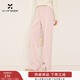 香影【加絨】直筒運動(dòng)休閑褲女2025冬裝新款高腰寬松闊腿粉色衛褲 粉色 S 155/60A/85-95斤