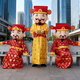 財神爺卡通人偶服裝新年吉祥物成人年會(huì )開(kāi)業(yè)活動(dòng)道具演出玩偶服飾 財神財【紅色衣服】送金元寶 均碼155-180CM