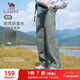 駱駝（CAMEL）加絨工裝男褲防風(fēng)防水傘兵軟殼休閑褲 C15CAYL6014 槍灰色 XXXL