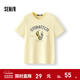 森馬（Semir）哈利波特IP|短袖t恤女小寬松涼感上衣2025夏裝新款印花速干套頭衫 黃色調00333-金色飛賊 L