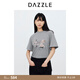 DAZZLEX 惠唯聯(lián)名系列 地素 T恤秋女裝印花短袖上衣 中灰色 M 03/165/88A