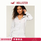 HOLLISTER25秋冬新款保暖抓絨經(jīng)典LOGO連帽衛衣外套女裝352-5271 淺灰色 S (165/84A)
