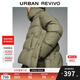 UR2025冬季新款女裝氣質(zhì)復古連帽絎縫插袋羽絨服UWM150042 綠色 (偏寬松) S
