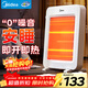 美的（Midea）【輕暖隨行】家用取暖器/電暖器/電暖氣/遠紅外/小太陽(yáng)/取暖爐/迷你節能臺式辦公室烤火爐 NPS-MH