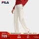 FILA 斐樂(lè )官方楊冪同款女士針織長(cháng)褲2025冬季新款時(shí)尚休閑直筒YODAR褲 霧蓮白-IV M 165/66A/M