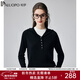 帕羅（PALUOPO）秋冬新款針織衫女裝寬松百搭連帽打底衫毛衣曠野美拉德羊毛衫 黑色 均碼 F