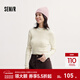 森馬（Semir）毛衣女冬季舒適緊身半高領(lǐng)正肩純色羊毛衫氣質(zhì)百搭顯瘦打底衫 奶白10501 L