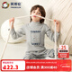 英博倫【商場(chǎng)同款】男童保暖加厚內衣套裝冬季全純棉兒童秋衣秋褲 81101 色紡灰 130cm