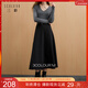 三彩2025冬季新款簡(jiǎn)約松緊高腰半身裙氣質(zhì)通勤A(yíng)字裙長(cháng)裙大擺M