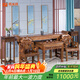 極美格 紅木家具非洲雞翅木（學(xué)名：非洲崖豆木） 中堂六件套條案佛堂供桌實(shí)木農村堂屋香案家用 2.68米中堂六件套