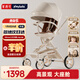 playkids普洛可A8MAX三代遛娃神器推車(chē)嬰兒車(chē)折疊可坐可躺帶減震天使之翼