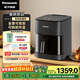 松下（Panasonic）雙核熱循環(huán)多功能全景可視家用全自動(dòng)無(wú)油5L大容量無(wú)需翻面 空氣炸鍋NF-KZ500-K