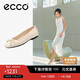 愛(ài)步（ECCO）冬季優(yōu)雅氣質(zhì)芭蕾舞鞋淺口單鞋 舞悅234313 石灰色36 HL