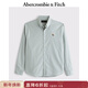 Abercrombie & Fitch【牛津襯衫】經(jīng)典小麋鹿圖案男裝25春夏美式長(cháng)袖襯衫125-5083 灰綠色 2XL (185/124A)尺碼偏大