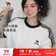駱駝（CAMEL）夏日純棉T神男女寬松圓領(lǐng)短袖上衣T恤 C36BAXLN090 無(wú)際白/黑 M