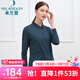 米蘭登（MILANDON）春秋新款中老年女裝媽媽裝時(shí)尚條紋翻領(lǐng)針織長(cháng)袖t恤女潮1N1T1103 綠條 L