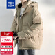 唐獅（TonLion）2025男連帽外套羽絨服韓版青少年面包服