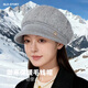 GLO-STORY帽子女優(yōu)雅中老年加厚兔毛鴨舌貝雷帽戶(hù)外防風(fēng)媽媽保暖帽