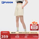 FILA FUSION斐樂(lè )潮牌梭織短褲女2025夏季休閑防曬寬松三分褲
