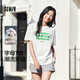 森馬（Semir）[商場(chǎng)同款]短袖T恤女純棉寬松2025夏季個(gè)性字母衣服101325100001