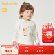 巴拉巴拉童裝寶寶上衣嬰兒長(cháng)袖t恤女童衣服可愛(ài)萌趣甜美翻領(lǐng)萌趣 米白10302 100