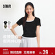 森馬（Semir）短袖t恤女短款假兩件百搭上衣25夏裝顯瘦U領(lǐng)套頭衫109325100015