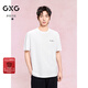 GXG男裝 多色涼感字母印花簡(jiǎn)約寬松短袖T恤男士上衣G24D442060 白色 L