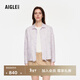 AIGLE長(cháng)袖法式襯衫艾高經(jīng)典印花PIMA純棉休閑上衣女士 淡紫色 BI522 42 (175/96A)