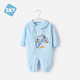 舒貝怡嬰兒衣服春秋夏新生兒連體衣女寶寶爬服睡衣男小童春季外出服 藍色春夏 73cm (6-12個(gè)月)