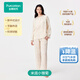 全棉時(shí)代【商場(chǎng)同款】25新品女士空氣褶皺紗家居服純棉睡衣親膚透氣 米底小雛菊（家居套裝） L (165)